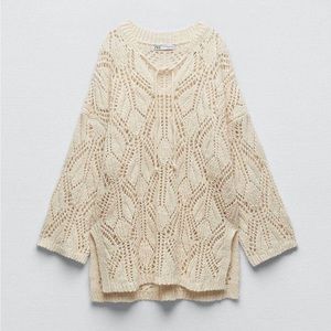Zara Pointelle Knit Tunic
